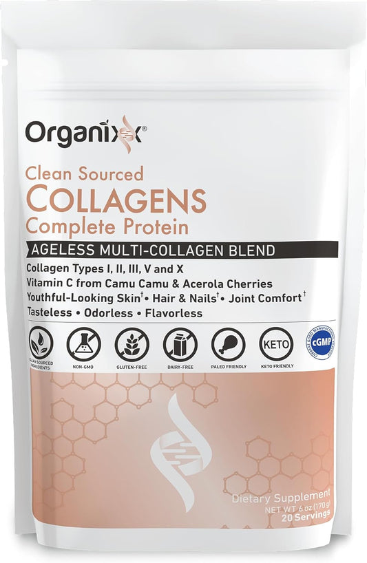 Organixx_Clean_Sourced_Collagen_Peptides_Powder_with_Vitamin_C,_Types_I,_II,_III,_V,_X_Hydrolyzed_Collagen,_Hair,_Nail,_Skin,_Bone_&_Joint_Health,_Aging_Support,_Gluten_Free,_Unflavored,_20_Servings