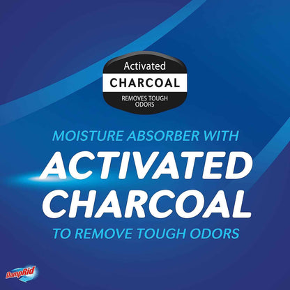 DampRid Fragrance Free Disposable Moisture Absorber with Activated Charcoal, Moisture Absorber & Odor Remover, Lasts Up To 60 Days, No Electricity Required