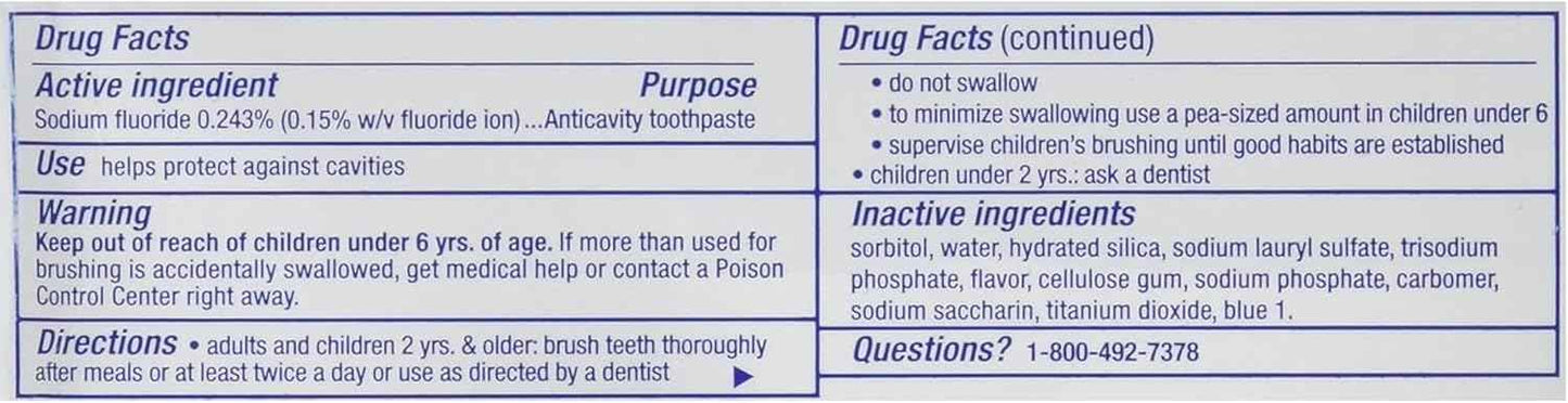 Crest Toothpaste 8.2 Ounce Cavity Protection Regular (Pack of 2)