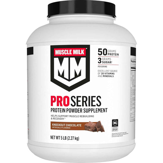 Muscle Milk Pro Series Protein Powder Supplement, 50g Protein, 3g Sugar, 20 Vitamins & Minerals, NSF Certified for Sport, Workout Recovery