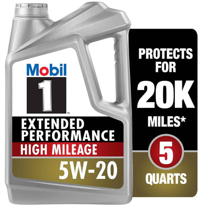 Mobil 1 Advanced Fuel Economy Full Synthetic Motor Oil 0W-20, 5 Quart