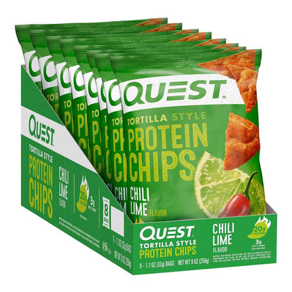 Quest Nutrition Tortilla Style Protein Chips, 20g Protein, 3g Net Carbs, Low Carb, Gluten Free, 1.1 oz