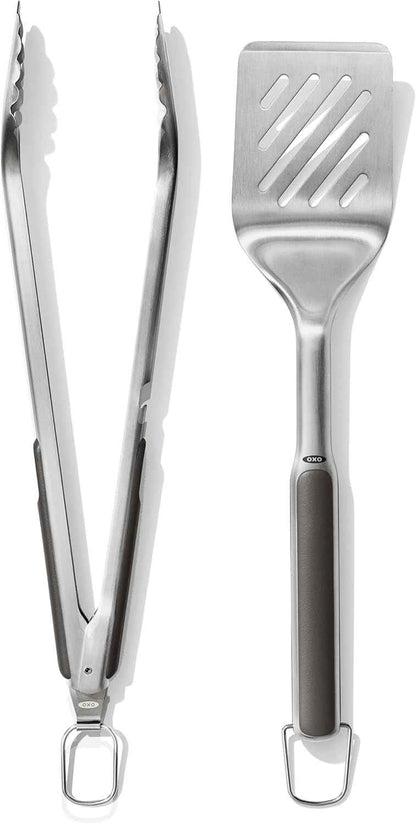 OXO Outdoor Grilling Turner and Tongs Set