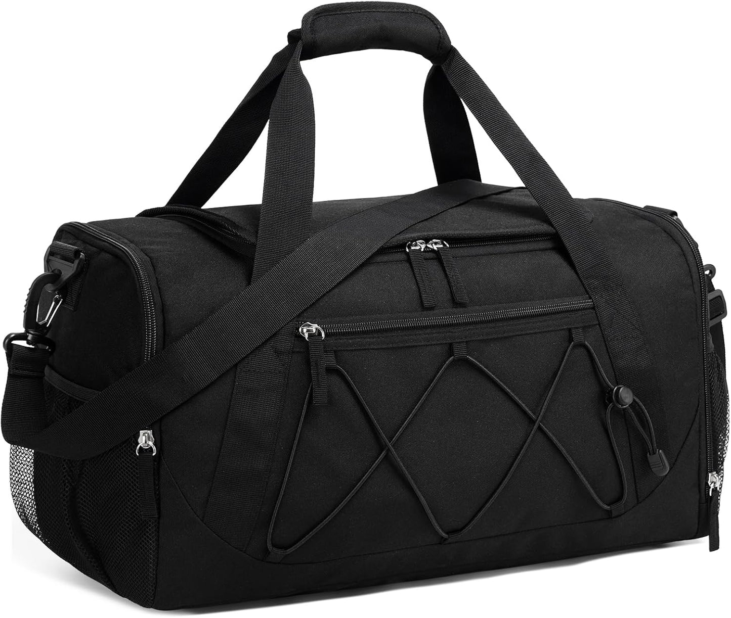 Vorspack_Gym_Bag_for_Men_-_18_Inches_Duffle_Bag_for_Travel_Duffel_Bag_with_Shoe_Compartment_Lightweight_Travel_Bag_for_Gym_Sports_Overnight_Weekender_-_Black