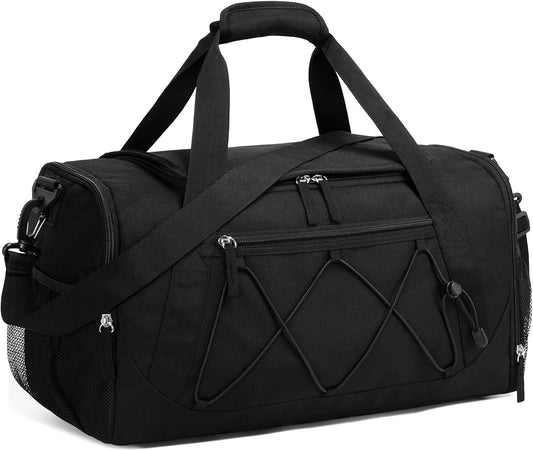 Vorspack_Gym_Bag_for_Men_-_18_Inches_Duffle_Bag_for_Travel_Duffel_Bag_with_Shoe_Compartment_Lightweight_Travel_Bag_for_Gym_Sports_Overnight_Weekender_-_Black