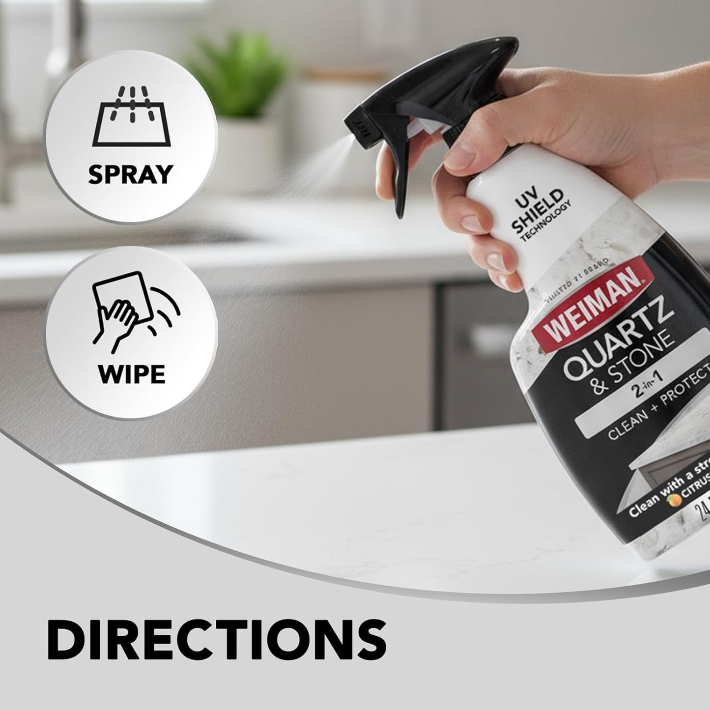 Weiman_Quartz_Countertop_Cleaner_and_Polish_-_Clean_and_Shine_Your_Granite,_Marble_Countertops,_Kitchen_Island,_and_Stone_Surfaces_with_UV_Anti-Fade_Protection,_Citrus,_24_Ounce_with_Microfiber_Cloth