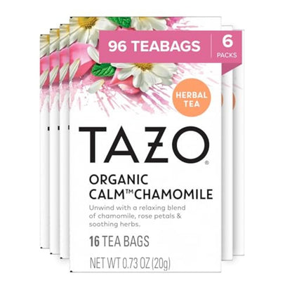 TAZO_Calm_Chamomile_Herbal_Tea_Bags,_Caffeine_Free,_96_Total_Tea_Bags_(16ct_-_Pack_of_6)