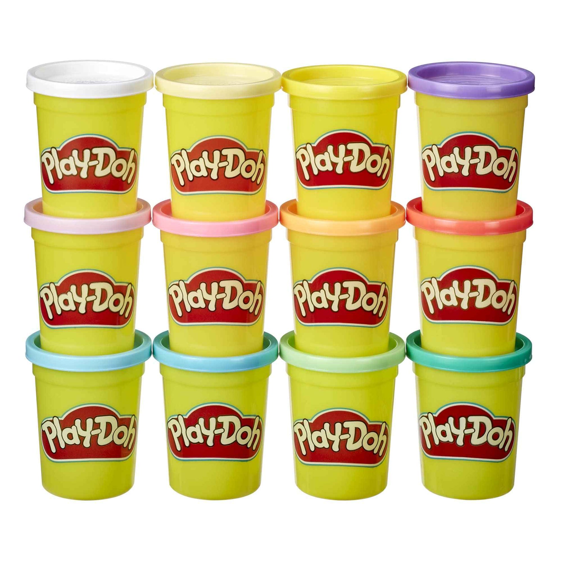 Play-Doh Colors Bulk 12-Pack of 4-Ounce Cans, Holiday Stocking Stuffers, Prizes & Party Favors, Kids Arts & Crafts, Preschool Toys, Ages 2+ (Amazon Exclusive), 1 Kg