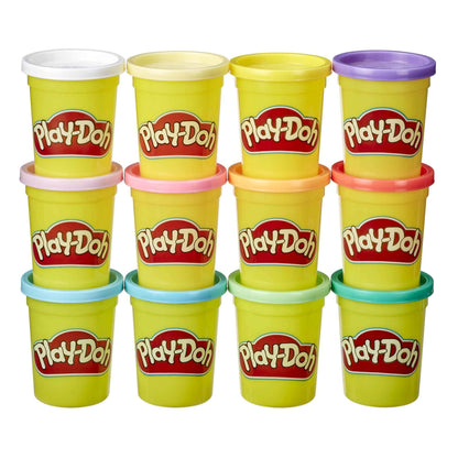 Play-Doh Colors Bulk 12-Pack of 4-Ounce Cans, Holiday Stocking Stuffers, Prizes & Party Favors, Kids Arts & Crafts, Preschool Toys, Ages 2+ (Amazon Exclusive), 1 Kg