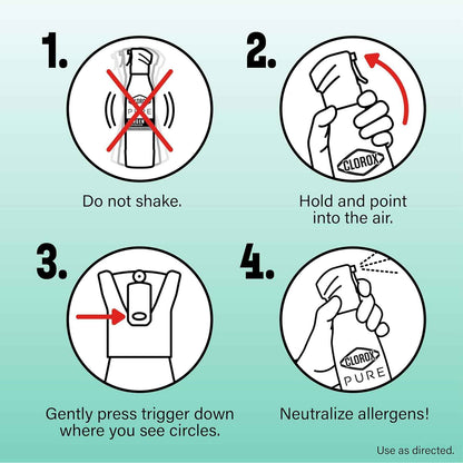 Clorox PURE Allergen Neutralizer Daily Air Spray, Clean Breeze, 8 Ounces