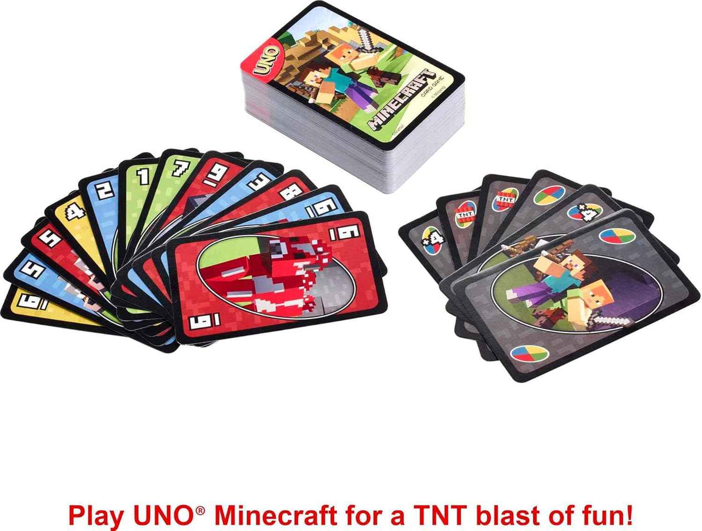 Mattel Games UNO Card Game, Gifts for Kids and Family Night, Themed to Video Game, Travel Games, Storage Tin Box