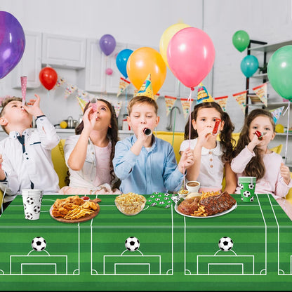 QIYANPAX_4_Pieces_Soccer_Tablecloths_-_Soccer_Birthday_Party_Decorations_Soccer_Table_Cloth_Soccer_Tablecloth_Plastic_Table_Cover_for_Sports_Soccer_Theme_Party_Decorations,_54_x_108_Inch