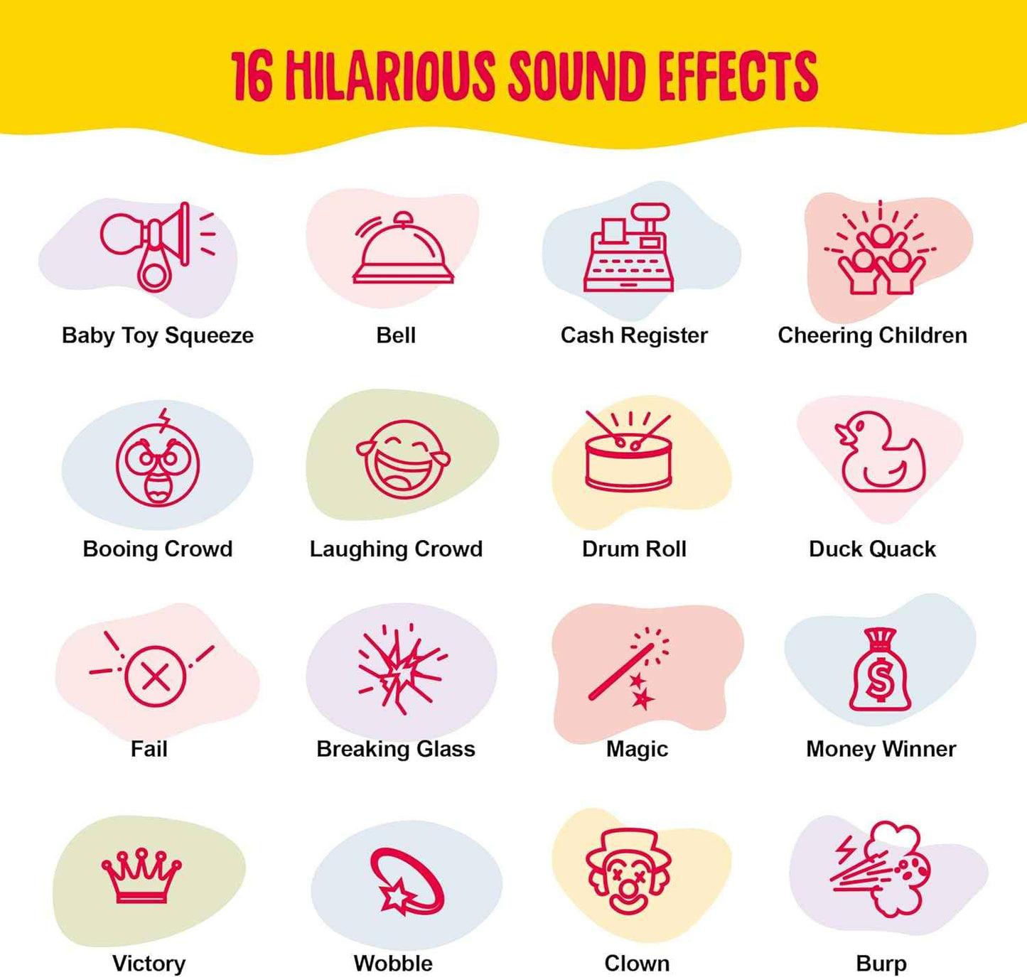 KNUCKLHEAD Sound Effects Machine - Easter Basket Stuffers - 16 Hilarious Sounds - Boys Prank Gifts for Kids- 6 7 8 9 10 Year Old Boy Gifts - Fun Boys Toys Age 8-13 - Cool Gadgets for Teens Easter Gift