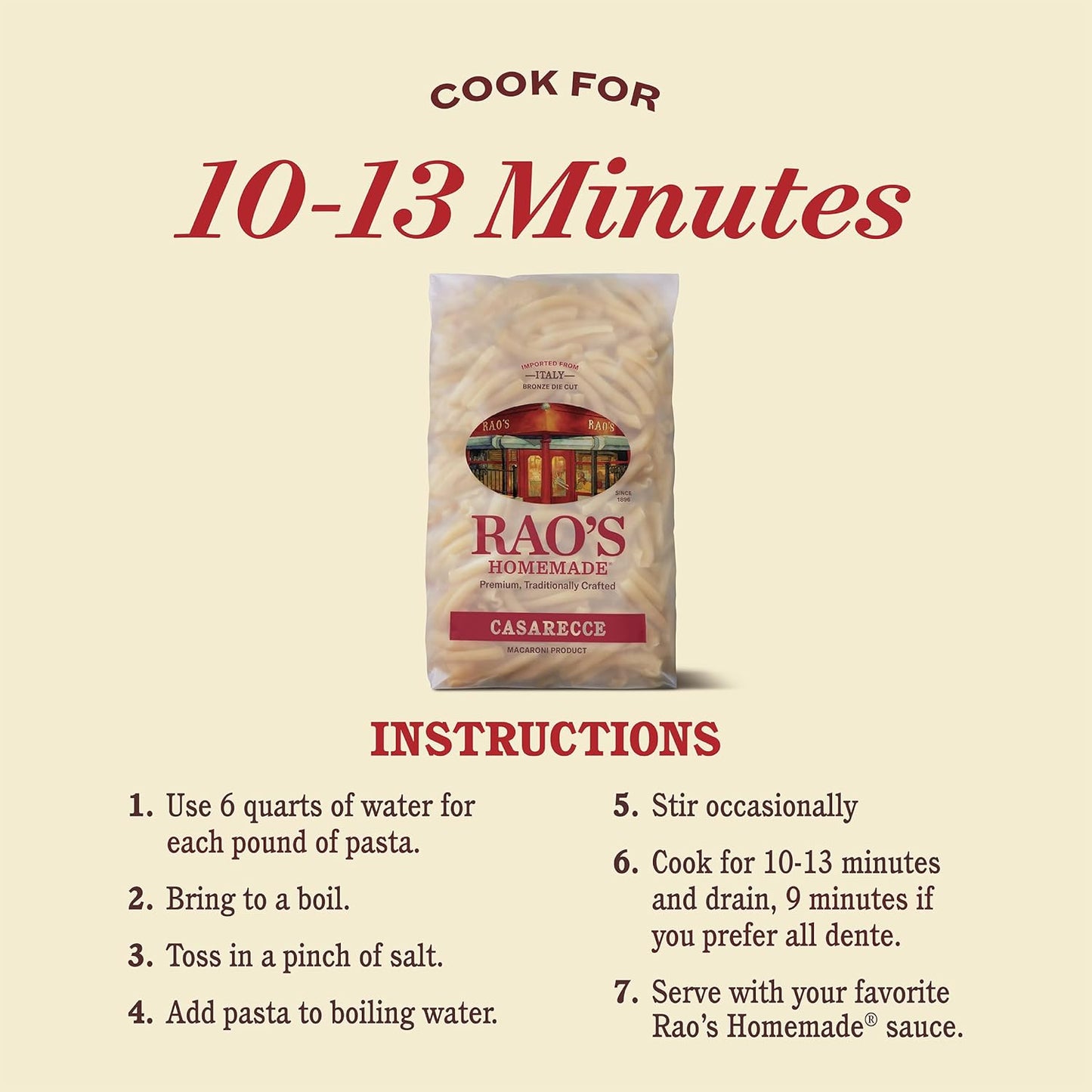 Rao's_Homemade_Casarecce_Pasta,_16oz,_Traditionally_Crafted,_Premium_Quality,_From_Durum_Semolina_Flour,_Traditional_Bronze_Die_Cut,_Imported_from_Italy