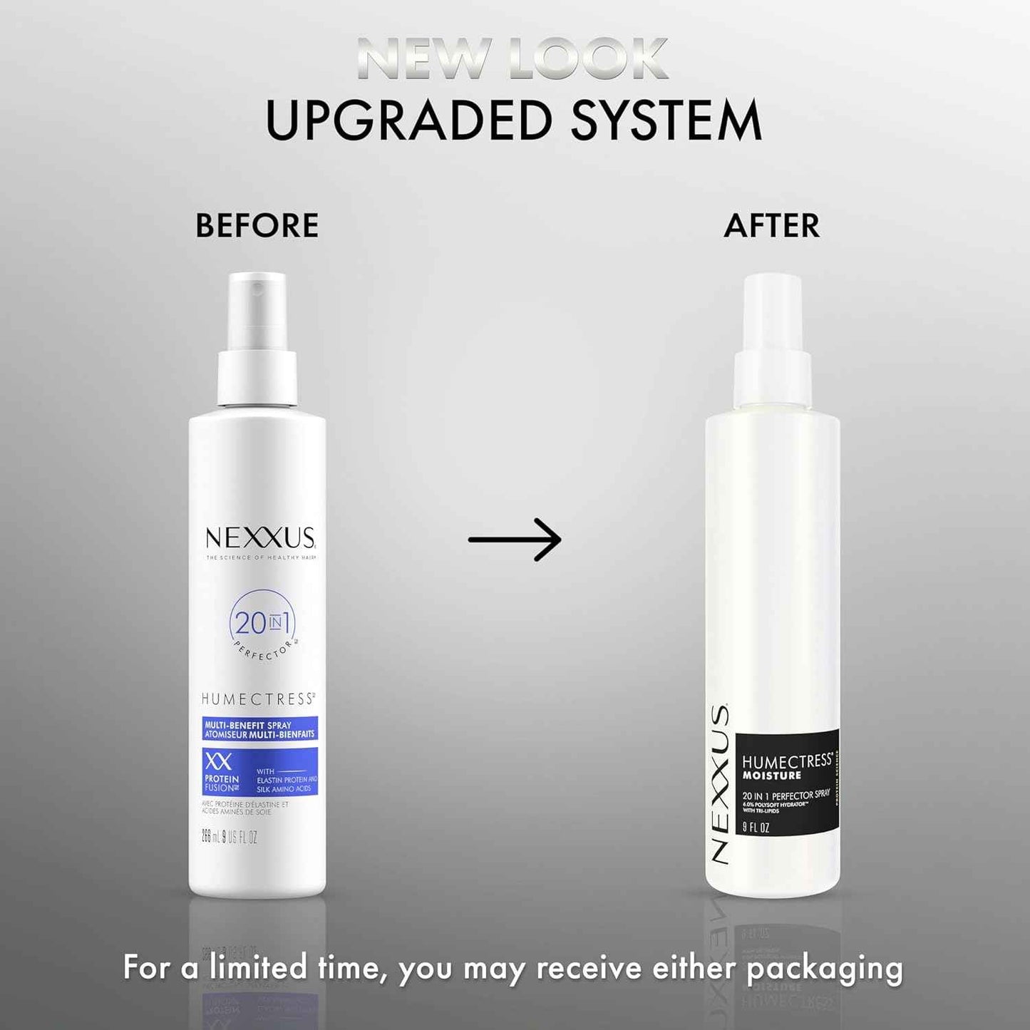 Nexxus Humectress Hair Conditioner 20-in-1 Perfector Leave In Spray for Dry Hair Powered by Polysoft Hydrator Technology with Tri-lipids 9 oz