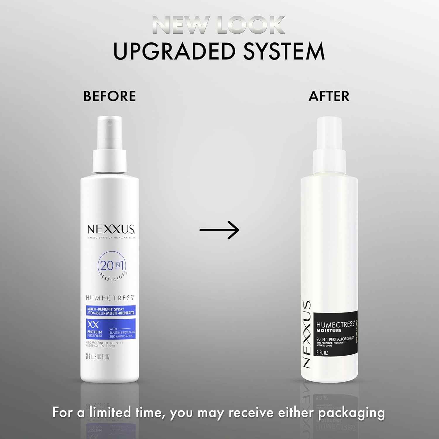 Nexxus Humectress Hair Conditioner 20-in-1 Perfector Leave In Spray for Dry Hair Powered by Polysoft Hydrator Technology with Tri-lipids 9 oz