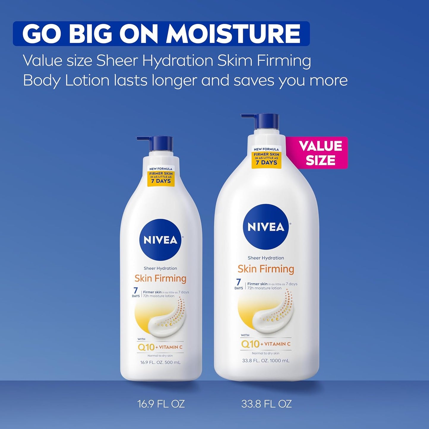 NIVEA_Sheer_Hydration_Skin_Firming_Body_Lotion_with_Q10_and_Vitamin_C,_72-Hour_Body_Moisturizer_for_Normal_to_Dry_Skin,_33.8_Fl_Oz_Value_Size_Pump_Bottle