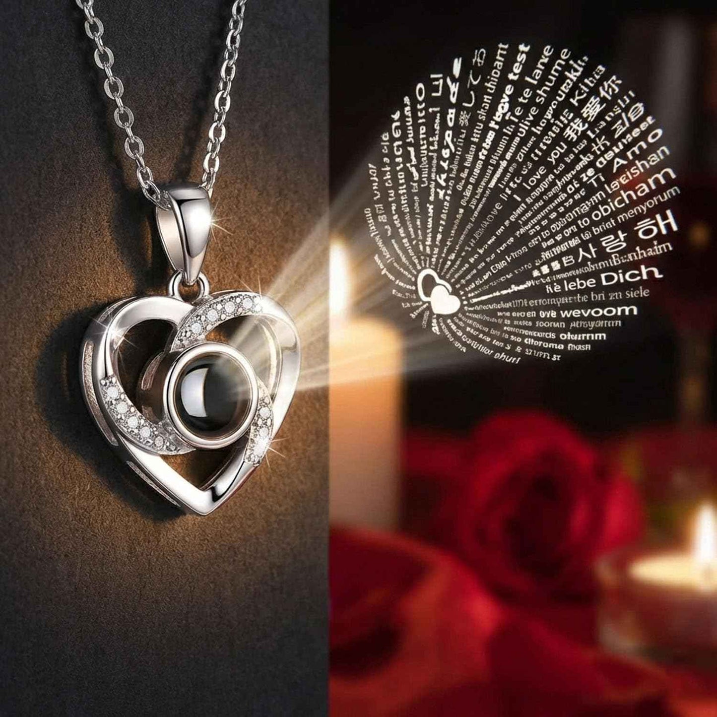 Gifts for Women Christmas Stocking Stuffers - Red Rose with I Love You Necklace, Eternal Flowers Rose Gifts for Women, Mom, Wife and Girlfriend on Valentines Day Mothers Day Christmas Anniversary Birthday Gifts for Her