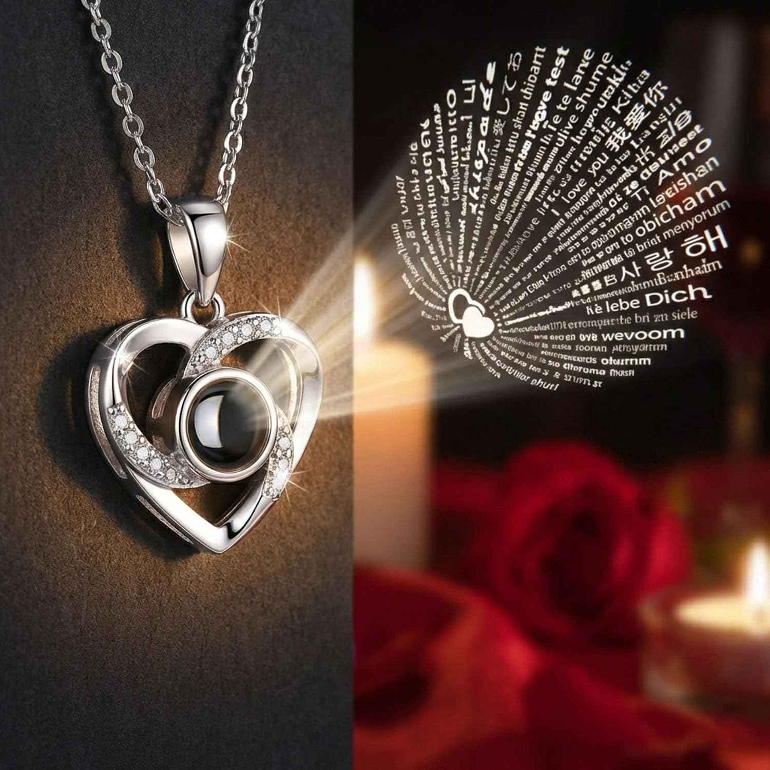Gifts for Women Christmas Stocking Stuffers - Red Rose with I Love You Necklace, Eternal Flowers Rose Gifts for Women, Mom, Wife and Girlfriend on Valentines Day Mothers Day Christmas Anniversary Birthday Gifts for Her