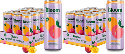 Bloom Nutrition Sparkling Energy Drink - Natural Caffeine, Zero Sugar, 180mg - Antioxidant-Rich with Green Coffee Bean, Green Tea Extract, Prebiotics