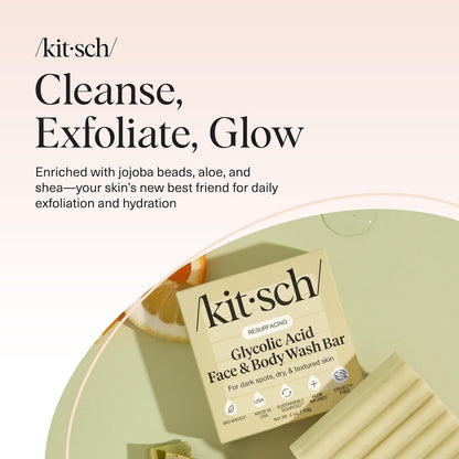 Kitsch_Glycolic_Acid_Face_&_Body_Wash_Bar_–_Resurfacing_Bar_Soap_with_Shea_Butter_for_Smoother,_Brighter_Skin_–_Gentle_Soap_&_Body_Wash_Women_&_Men_Love_–_Cucumber_&_Eucalyptus_Scent_Bath_Soap_-_4_oz