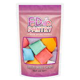 Freeze Dried Air Taffy Bites Crunchy Candy - Variety Sour Fruit Flavors, 4oz | Cherry, Orange, Watermelon, Blue Raspberry, Strawberry | Snack Treat, Gift