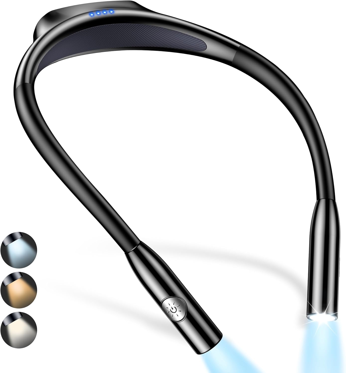 Gritin_LED_Neck_Reading_Light,Book_Light_for_Reading_in_Bed-Eye_Caring_3_Colors,_Dimmable_Brightness,_Bendable_Arms,_80+Hrs_Runtime,_Neck_Round_Design,_Comfortable_&Lightweight_for_Crafting,_Knitting