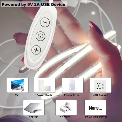 5v_COB_Led_Strip_Lights_USB_Powered_Cool_White/Natural_White/warm_white/Pink_CRI93+_6ft_Led_Tape_Light_with_Dimmer,_10W/2meter_Flexible_&_Dimmable_COB_Strips_for_Sewing_Machine_Desk_Cabinet_DIY_Lighting_Decor