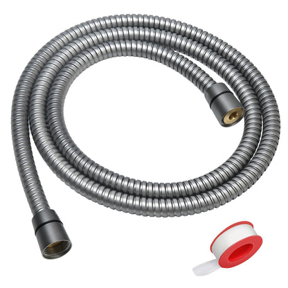 Blissland Shower Hose Extra Long 59 Inches Handheld Shower Head Hose with Brass Insert and Nut - Durable and Flexible - Gray