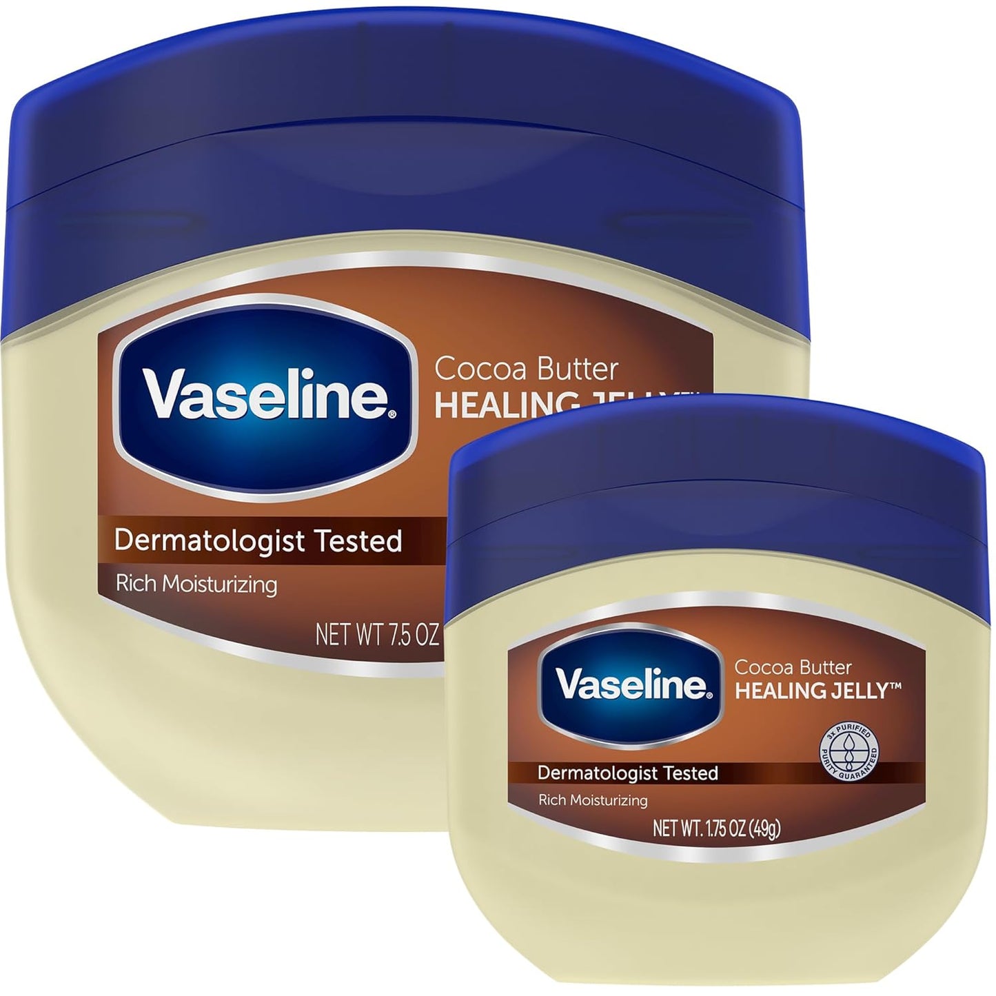 Vaseline_Cocoa_Butter_Healing_Jelly_Variety_Pack,_2_Sizes_(7.5_Oz_&_1.75_Oz)_–_Rich_Moisturizing_Ointment,_Protectant_&_Moisturizer_for_Dry_Skin