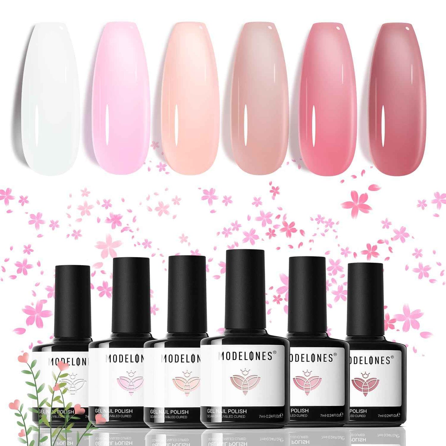 modelones Cat Eye Magnet Set, Heart French Cateye Gel Polish Nail Tools Kit Dual-Head 3 IN One Magnets Pen Heart Round Square Flower Glassy Moon Multi Effect Nail Art Designs Home DIY Salon Use