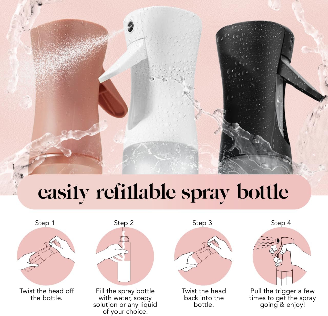 Kitsch_Continuous_Spray_Bottle_for_Hair_–_Fine_Mist_Water_Mister_&_Water_Spray_Bottle_–_Recycled_Hair_Spray_Bottle_–_Spray_Bottles_for_Cleaning,_Styling,_Plants_&_More_–_Black,_150ml