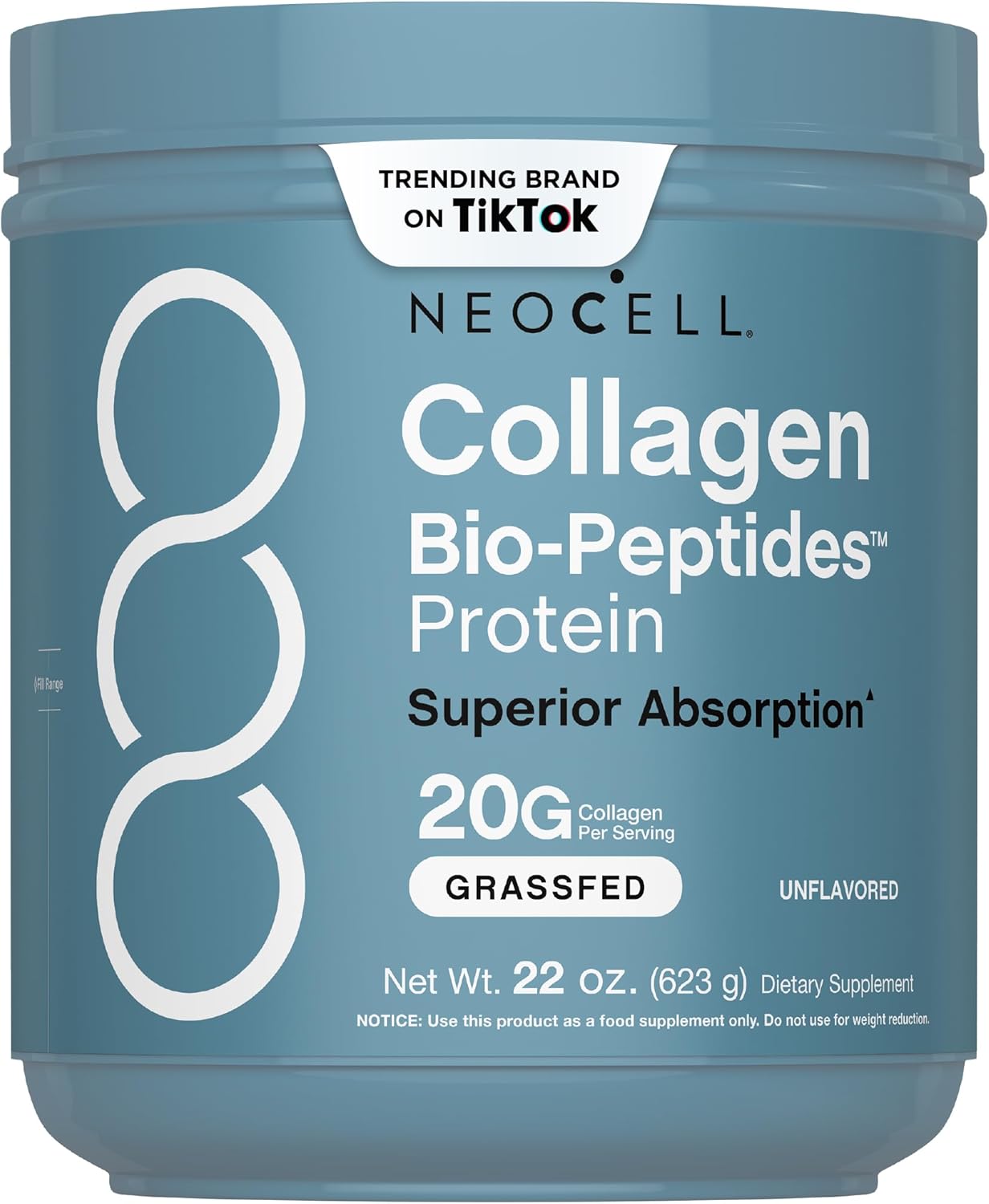 NeoCell_Collagen_Bio-Peptides_Powder_|_22oz_|_Super_Hair,_Skin,_and_Nails_|_Superior_Absorption_|_Grassfed_Protein_Supplement_|_Advanced_with_18_Essential_Amino_Acids