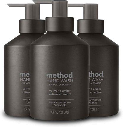 Method Gel Hand Soap, Reusable Black Aluminum Bottle, 12 oz