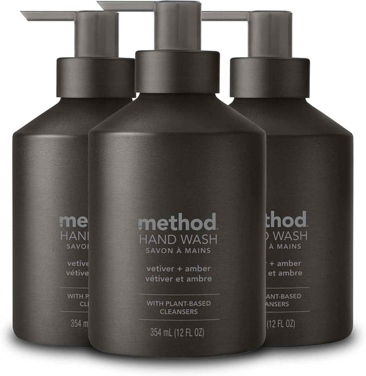 Method Gel Hand Soap, Reusable Black Aluminum Bottle, 12 oz