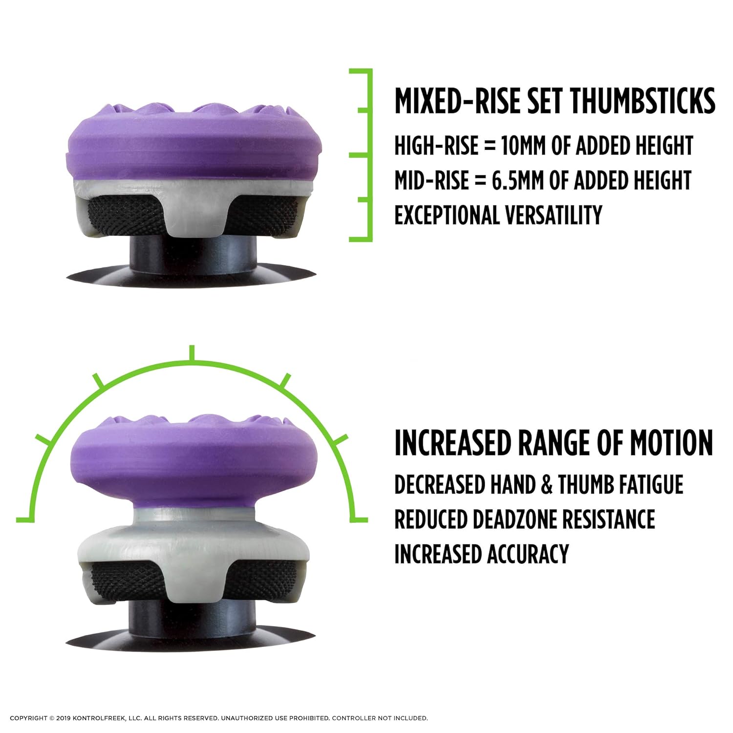KontrolFreek_FPS_Freek_Galaxy_Purple_for_PlayStation_4_(PS4)_and_PlayStation_5_(PS5)_|_Performance_Thumbsticks_|_1_High-Rise,_1_Mid-Rise_|_Purple