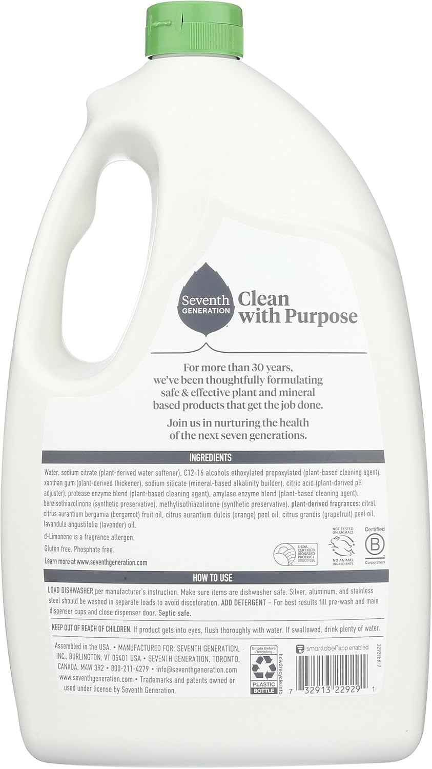 Seventh Generation Ultra Power Plus Auto Dish Gel, Fresh Citrus Scent