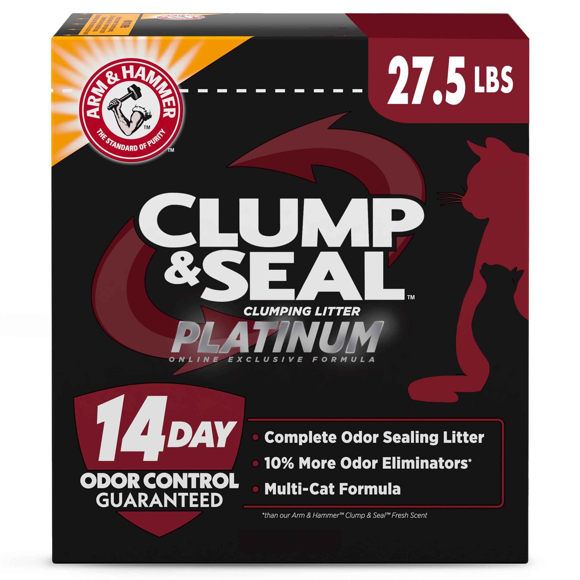 ARM & Hammer Clump & Seal, Easy Clean Technology with No Scrubbing, 14-Day Odor Control