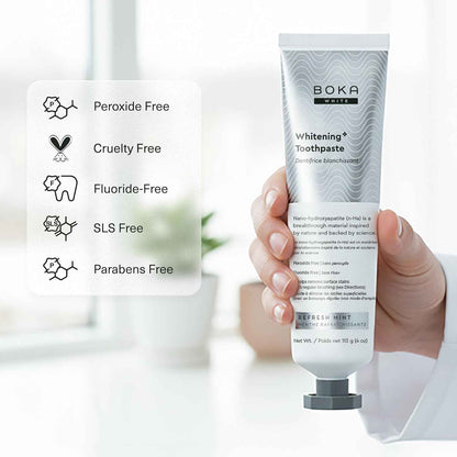 Boka Fluoride Free Toothpaste, Nano Hydroxyapatite Toothpaste, Appropriate for Sensitive Teeth, for Adult, Kids Oral Care