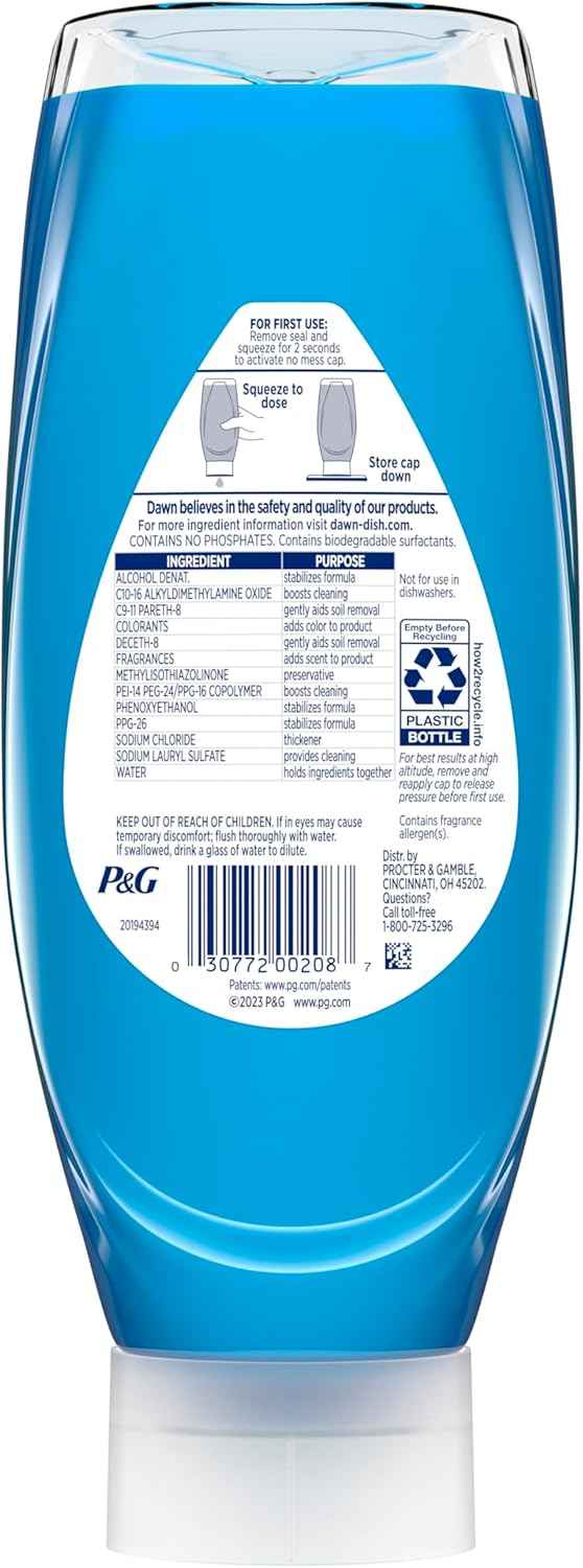 Dawn Ultra EZ-Squeeze Dish Soap, Dishwashing Liquid, Original