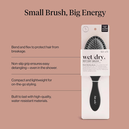 Kitsch_Recycled_Plastic_Wet/Dry_Hair_Brush,_Detangling_Tool_for_Curly_or_Straight_Styles,_Brush_for_Tangled_Strands,_Flexible_Hairbrush_Bristles,_Brushes_for_Women_&_Men,_Adults_&_Kids_-_Flexi_Black