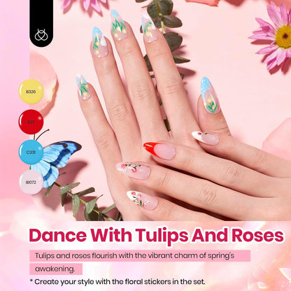 beetles_Pastel_Easter_Gel_Polish_Set_-_Petal_Symphony_Collection,_40_Pcs_36_Colors_Gel_Polish_Set_Spring_Colors_Pink_Red_Green_Blue_Color_Gel_with_Base&Glossy_Matte_Top_Coat_UV_LED_Nail_Art