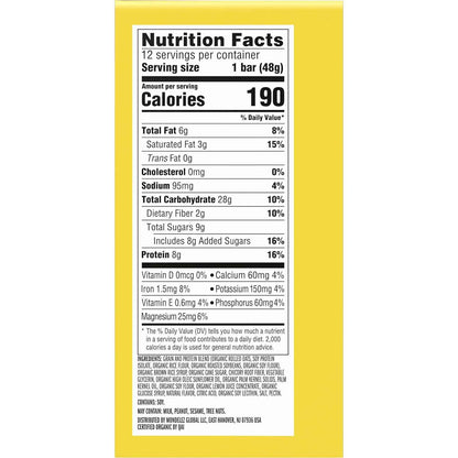 LUNA Bar - LemonZest Flavor - Gluten Free Snack Bars - Non-GMO - Protein Bars - Made with Organic Oats