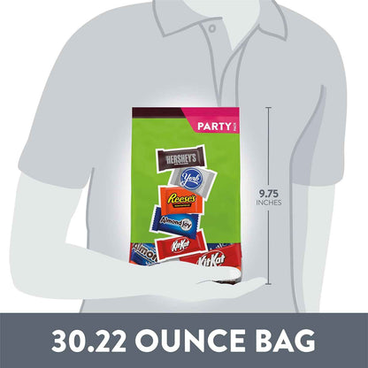 HERSHEY'S Assorted Chocolate Flavored Candy Party Pack, 30.22 oz, 1.96 Pounds