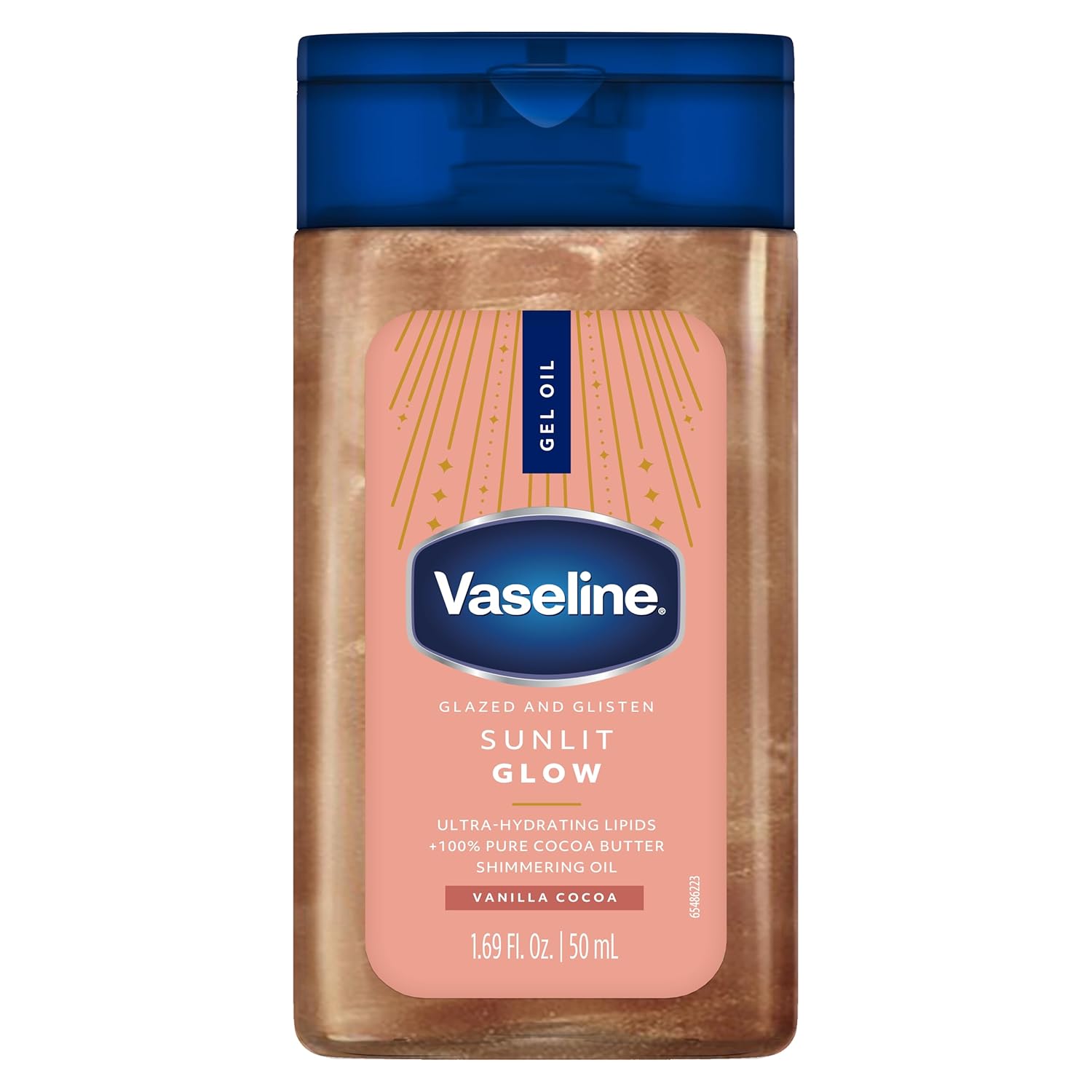 Vaseline_Glazed_and_Glisten_Sunlit_Glow_Body_Gel_Oil,_Ultra-Hydrating_Lipids_with_100%_Pure_Cocoa_Butter_and_Shimmering_Oil,_Vanilla_Cocoa_Scent,_1.69_Fl_Oz,_3_Pack