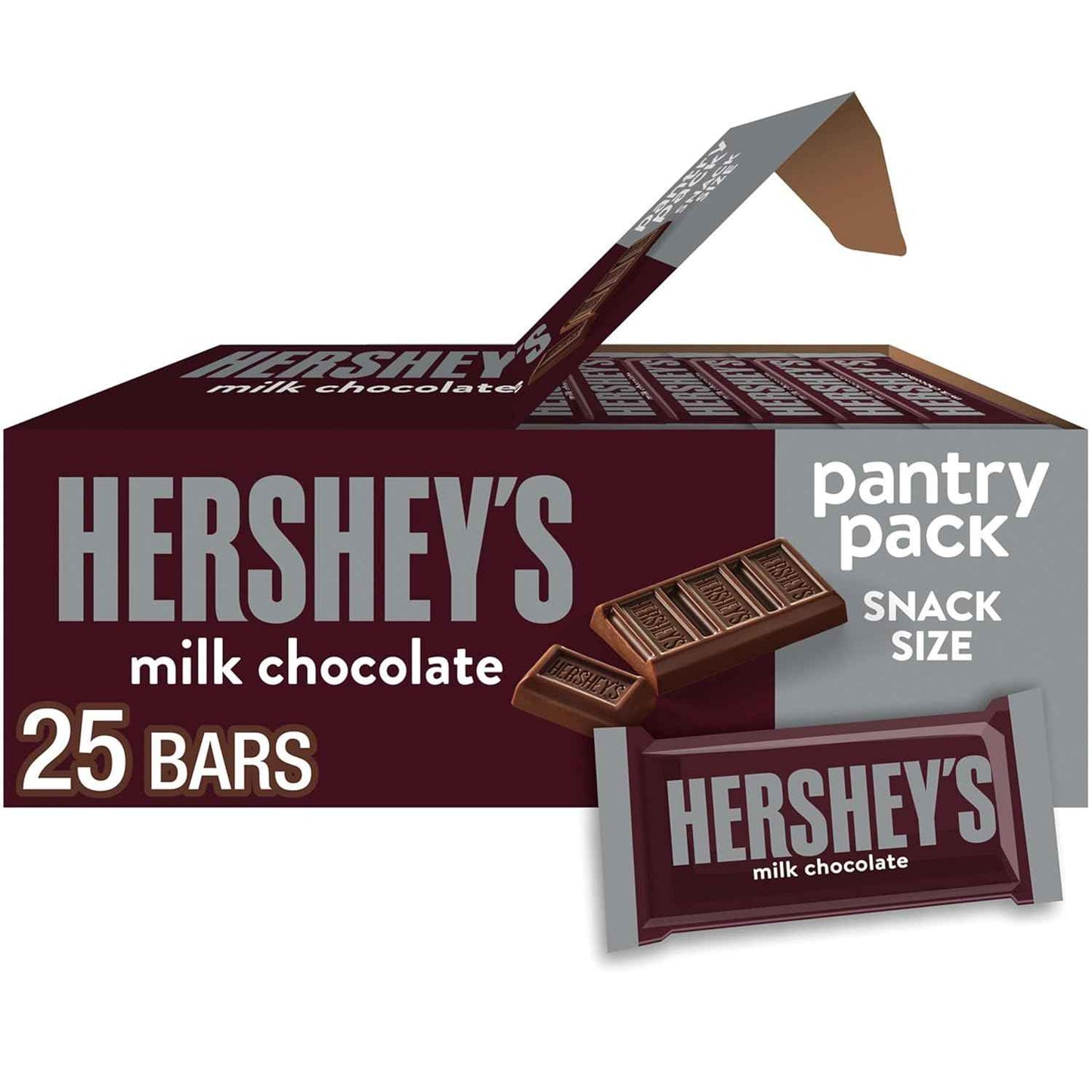 HERSHEY'S Milk Chocolate Snack Size, Candy Bars, 11.25 oz