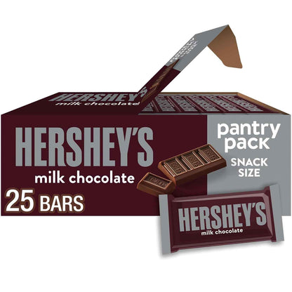 HERSHEY'S Milk Chocolate Snack Size, Candy Bars, 11.25 oz