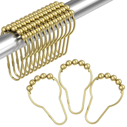Amazer Shower Curtain Hooks, Decorative Shower Curtain Hooks, Shower Hooks for Shower Curtain Rust Proof Stainless Steel Shower Curtain Hooks