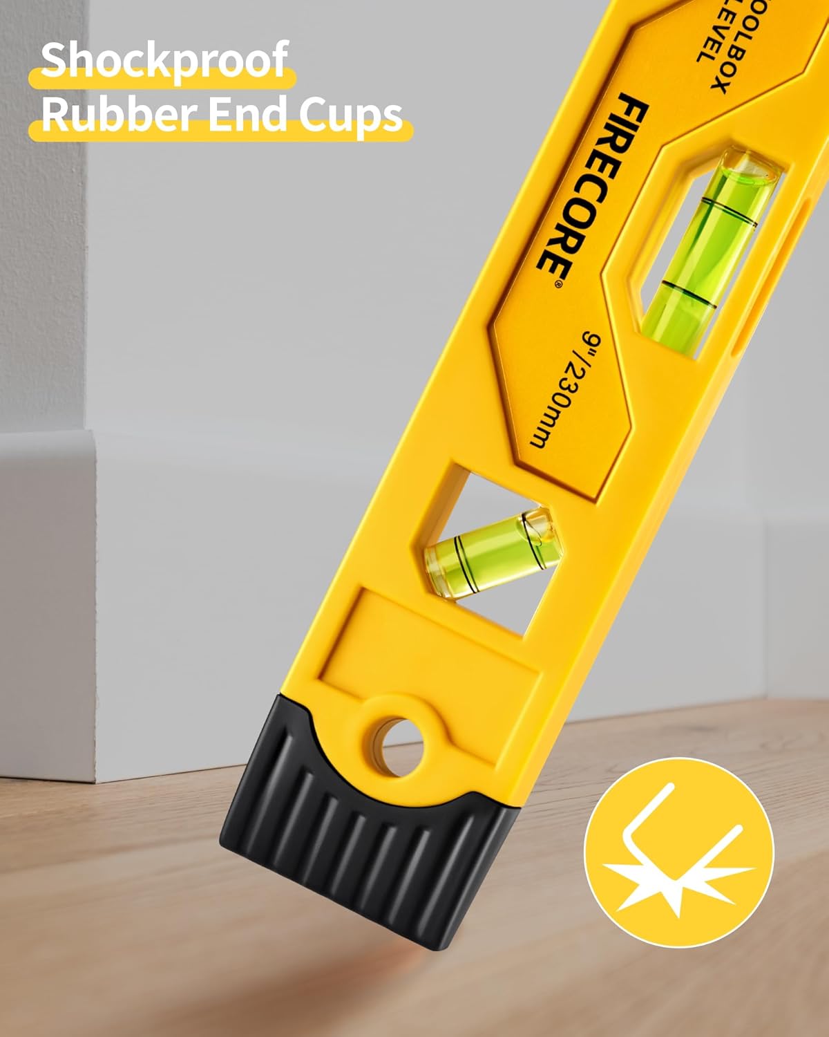 Torpedo_Level_Magnetic,_Firecore_9_Inch_Shockproof_Small_Leveler_Tool_with_3_Bubble_Spirit_Level_45_90_180_Degree,_Construction_Levelers_for_Hanging_Pictures_Install_Shelf_Home_Renovation