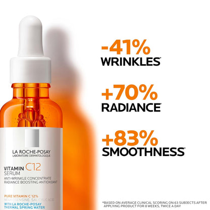La_Roche-Posay_Pure_12%_Vitamin_C_Serum_For_Face_With_Hyaluronic_Acid_&_Salicylic_Acid,_Hydrating_Face_Serum,_Boost_Radiance_&_Reduce_Wrinkles,_2_Formulas_for_Normal_or_Oily_Skin_Control